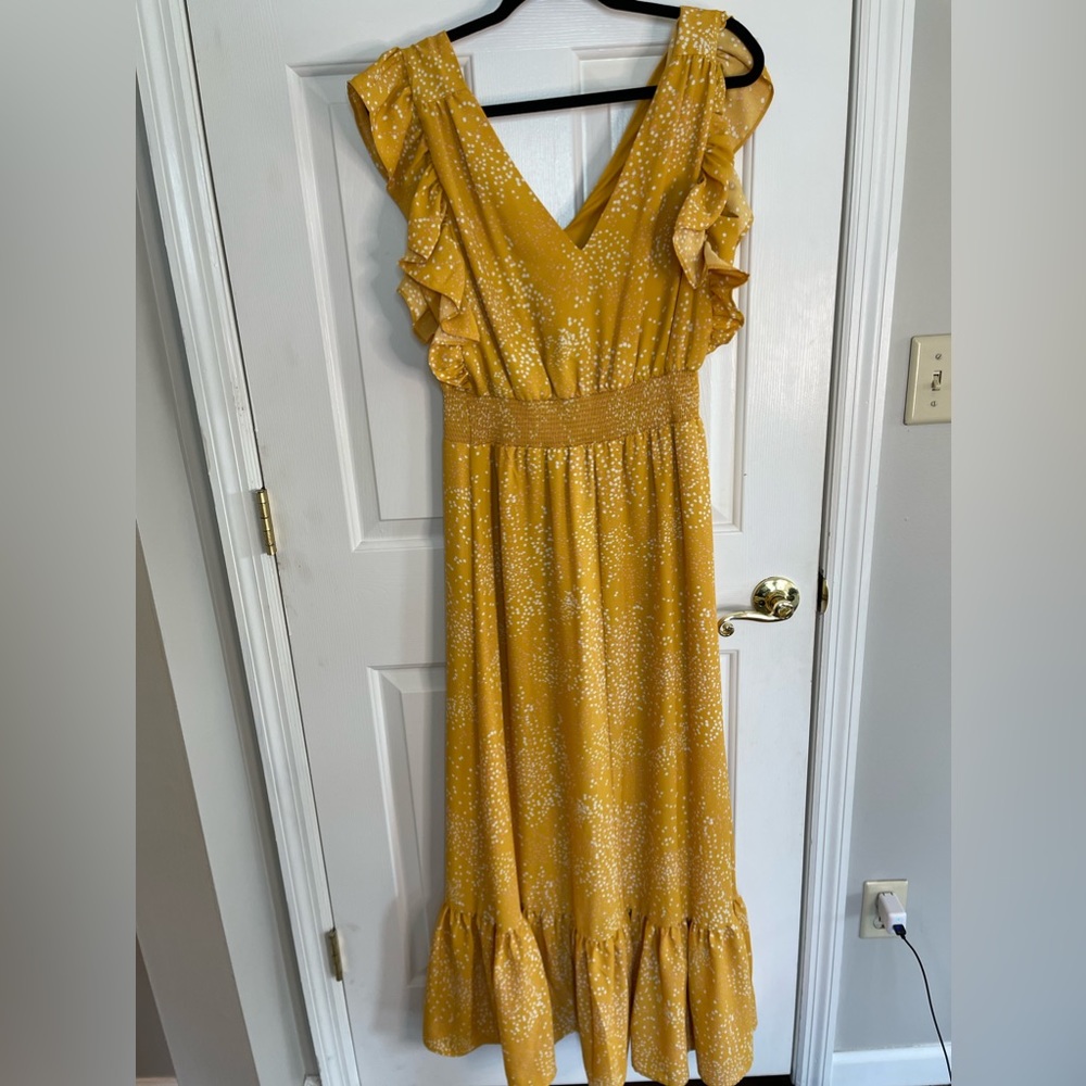 Express brand Yellow Maxi Dress